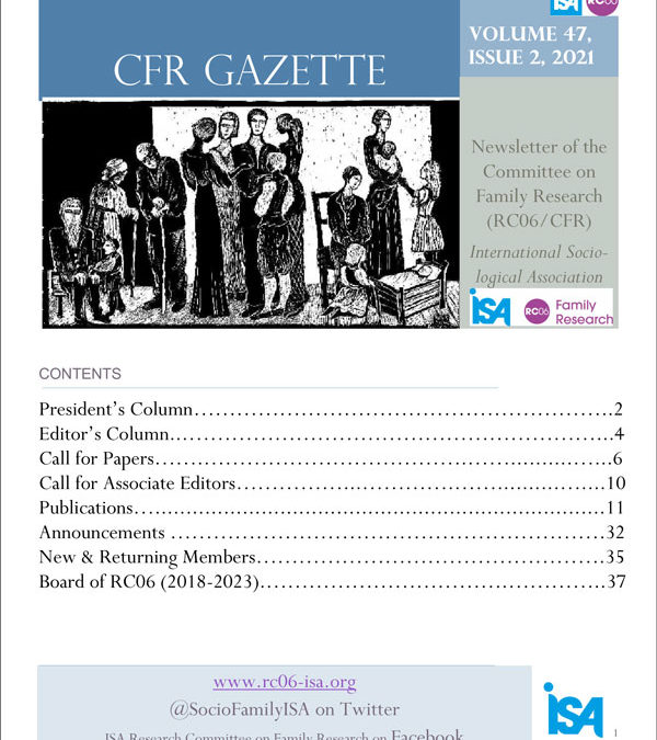 New Gazette of Committee on Family Research (RC06/CFR) is out!